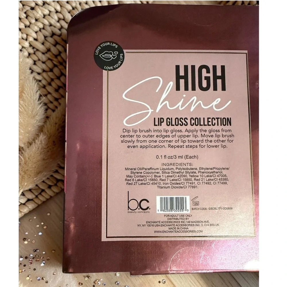 Beauty Concepts - High Shine Lip Gloss Collection - NIB!Set Pink Coral‎ NIB